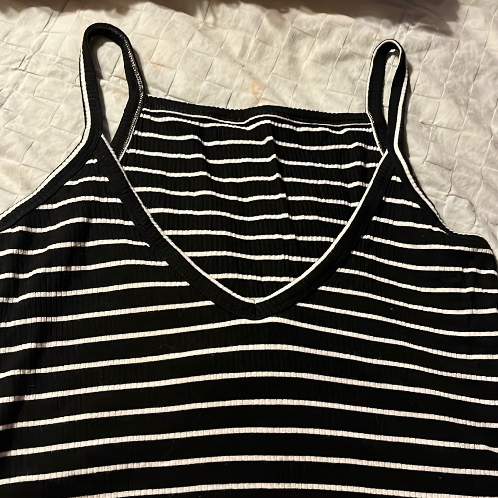 Striped body suit